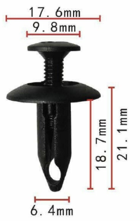 Клипса пластиковая для Ford, GM ОЕМ: N808147S (N808147-S), 10139822, 25680782. (внутренняя отделка). Клипса пластиковая для Ford, GM ОЕМ: N808147S (N808147-S), 10139822, 25680782. (внутренняя отделка).